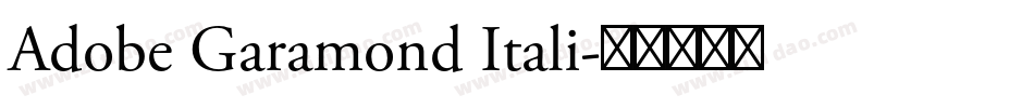 Adobe Garamond Itali字体转换